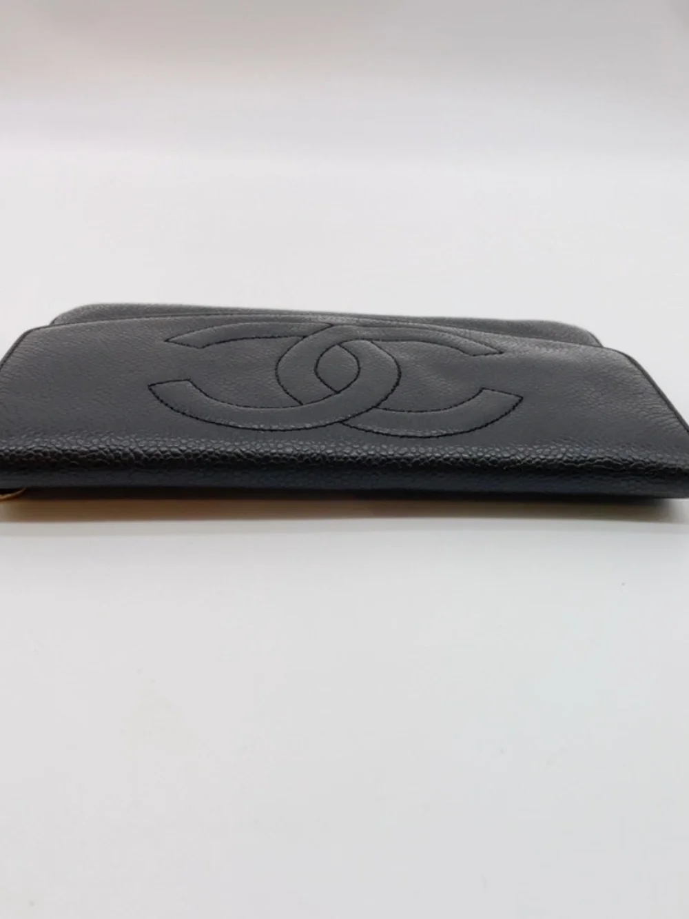 CHANEL Leather Black WOC W/Box